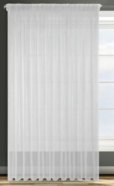 Hotová záclona s riasiacou páskou - Alexa biela, šírka 135 x dĺžka 270 cm